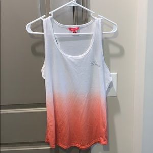 Guess Orange and White Tank